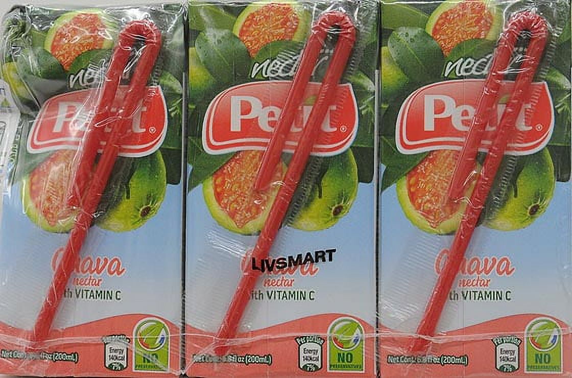 (4 pack) Petit Guava Nectar Juice 6.8 fl. oz, 3 Pack, Nectar Juice
