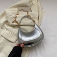 thumbnail image 4 of Bolso De Moda Bolso de hombro de moda Bolso de mensajero femenino de media luna de cuero de PU (Plata) Ehuebsd Para Estrenar, 4 of 9