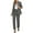 Gray, variant on Sentmoon Two Piece Sets for Women Dressy Blazer for Women and Dress Pants Plus Size Lapel Collar Suit Jackets Loose Solid Color Long Sleeve Tops with Pockets for Cozy Lounge at Home