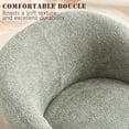 thumbnail image 5 of Kidol & Shellder Swivel Accent Chair Furry Round Barrel Chair 360 Degree Sofa Club Armchairs for Living Room Bedroom, Gray Green, 5 of 6