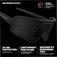 thumbnail image 5 of GRINDERPUNCH Polarized Sports Sunglasses Men Women Cycling Mountain Biking Baseball Hiking Softball Ski Running Glasses - Purple, 5 of 6
