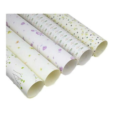 Panda Superstore 29.5 x 20.5 in. Floral Valentines Day Random Pattern Gift Wrapping Paper for Men & Women, White - 10 per Roll