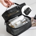 thumbnail image 2 of YIEMEEN Portable Nylon Cosmetic Pouch For Travel Double Toiletry Organizers Makeup Bag, 2 of 8