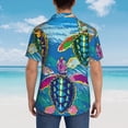thumbnail image 3 of Lsque Little Sea Turtles pattern Hawaiian Shirt for Men, Unisex Summer Beach Casual Short Sleeve Button Down Shirts-Large, 3 of 9