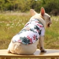 thumbnail image 4 of Xmarks Pet Summer T-Shirts Hawaii Style Floral Dog Shirt Hawaiian Printed Pet T-Shirts Breathable Cool Clothes Puppy Shirt Sweatshirt for Small Puppy XS-2XL, 4 of 7