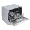 DELLA Countertop Compact Dishwasher Machine w/ 6 Wash Cycles, Silver