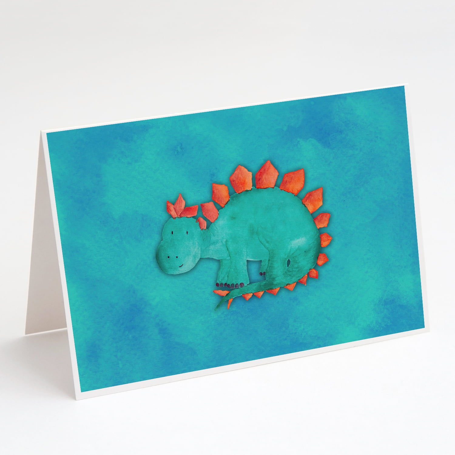 Stegosaurus Watercolor Greeting Cards and Envelopes Pack of 8 - Walmart.com