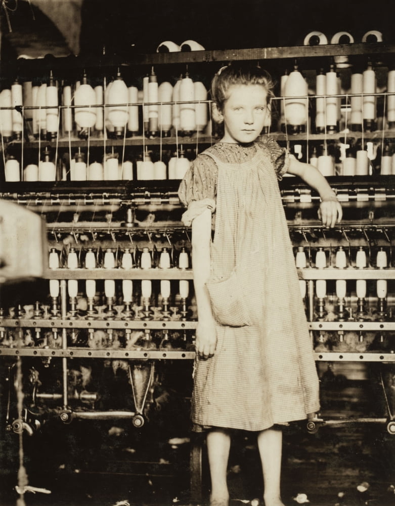 Hine Child Labor, 1910. /Na Young Spinner At A Cotton Mill In North