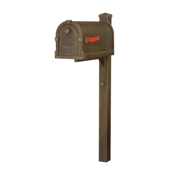 Savannah Curbside Mailbox and Wellington Direct Burial Mailbox Post