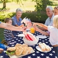 thumbnail image 5 of 4th of July Tablecloth Memorial Day Patriotic Table Cloths Waterproof American Flag Table Cloth with Umbrella Hole 60 x 84 inch for Outdoor Round Table, 5 of 6