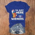 thumbnail image 1 of Hauts d'Été pour Femmes, Tenues de 4 Juillet 2024, T-Shirt Col Rond Imprimé Drapeau Bleu, 1 of 4