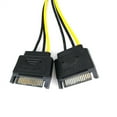 thumbnail image 3 of Cable de alimentación para tarjeta gráfica de 20 cm, de SATA de 15 pines macho a PCI-e de 6 pines hembra, para GPU de ordenador, 3 of 4