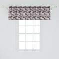 thumbnail image 2 of Ambesonne Floral Window Valance, Retro Poppy Flowers Romantic, 54" X 18", Mauve Taupe Charcoal Grey, 2 of 3