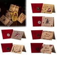 thumbnail image 1 of Clearance! Merry Christmas Santa Exquisite Greeting Cards With Kraft Paper Envelope Blessing Message Gift Sticker Festivals Card, 1 of 7