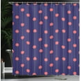 thumbnail image 3 of Ambesonne Floral Shower Curtain, Boho Flowers and Vines Art, 69"Wx70"L, Indigo Coral Green, 3 of 4