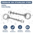 thumbnail image 3 of Uxcell M3 x 25mm Shoulder Eye Bolt, 2 Pcs 302 Stainless Steel Lifting Eye Bolt, 3 of 6