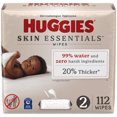 thumbnail image 1 of Huggies Skin Essentials Baby Wipes, 2 Flip Top Packs (112 Wipes Total), 1 of 9