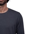 thumbnail image 3 of Playera Manga Larga Para Hombre De Algodón Pima y Tela Spandex Unbranded Co Long Sleeve Crew Neck Stormy Gray 2XL, 3 of 6