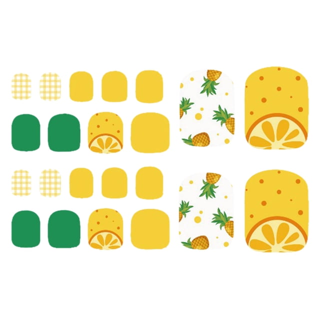 EGNMCR Nail Stickers New Foot Stickers Summer Cool Fashion Stickers Hawaiian Pattern Nail Stickers Nail paste