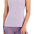 thumbnail image 3 of ID Ideology Women's Essentials Heathered Keyhole Back Tank Top Purple Size Small, 3 of 3