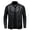 Black-D, variant on Men Leather Jacket Outerwear Retro Fashion PU Leather Long Sleeved Stand Collar Coat with Zipper Pockets Wine
