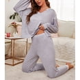 thumbnail image 6 of Richie House Women’s Pajama Set Super-Soft Long Sleeve Top with Pants RHW2927-A-S, 6 of 7