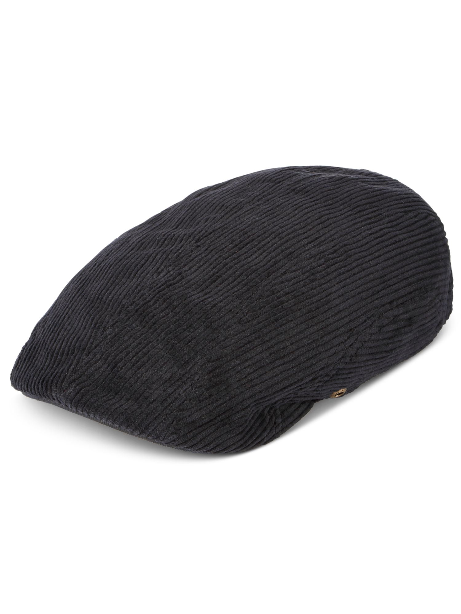 DORFMAN Mens Black Fitted Corduroy Cap 
