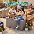 thumbnail image 3 of MINDYES 90 Gallon Deck Box, Home Decor Storage for Party Supplies, Outdoor Storage Box for Patio Furniture Cushions & Pool Floats, Beige, 3 of 8