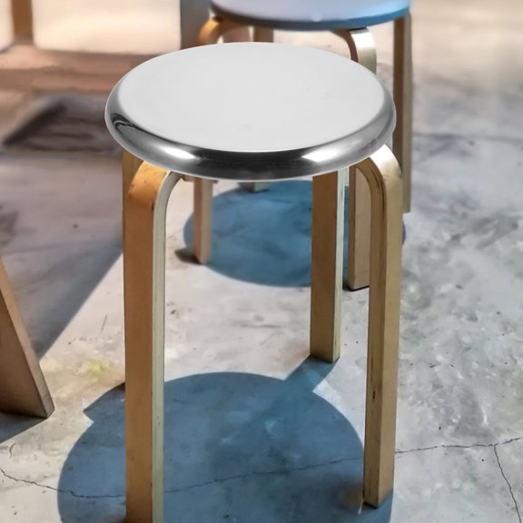 WHAMVOX  Stainless Steel Stool Kitchen Counter Seats Replacement Silver