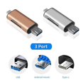 thumbnail image 4 of 5 In 1 Multifunction USB 3.0 Type C USB Micro USB SD TF Memory Card Reader for Android IPhone Computer Dock OTG Type C Adapter, 4 of 5
