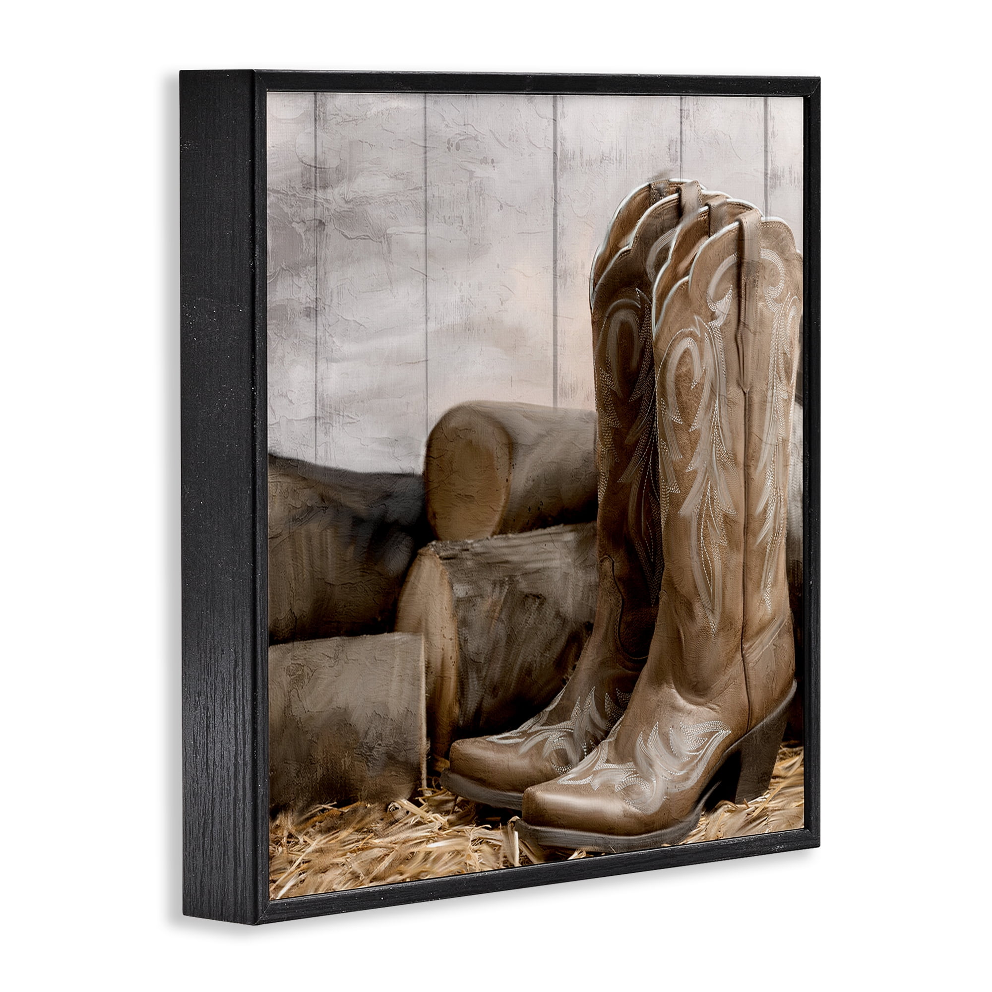 Stupell Industries Kick Off Your Boots Black Framed Giclee Art, design by Kim Allen