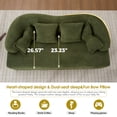 thumbnail image 3 of 70 Inch Convertible Sleeper Sofa Bed, 2-in-1 Foldable Chenille Sofa Bed with 4 Pillows, Modern Boneless Compressed Curved Couch for Living Room Apartment Small Space, Green, 3 of 8