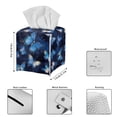 thumbnail image 3 of Psesaysky Tissue Box Cover Square, Blue Butterfly PU Leather Tissue Box Holder Waterproof ,Decorative Facial Organizer for Bathroom, Vanity Countertop, Car, 3 of 7
