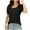 Black, variant on Lovskoo 2024 Womens T Shirts Pleated Dressy Casual Short Sleeve Scoop Neck Summer Tunic Tops T-Shirts for Work Black S