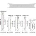 thumbnail image 2 of Conectores de barra, dijes trenzados, pendientes de tira de 2 agujeros, colgantes de acero inoxidable para hacer joyas., 2 of 9