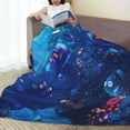 thumbnail image 6 of Fuzoiu Deep Sea Glowing Fishes Print Ultra-Soft Micro Fleece Blanket,All Seasons Flannel Throw, Lightweight Blanket for Bed, Sofa, Couch, Movie Night, Camping, and Travel-60"x50", 6 of 7