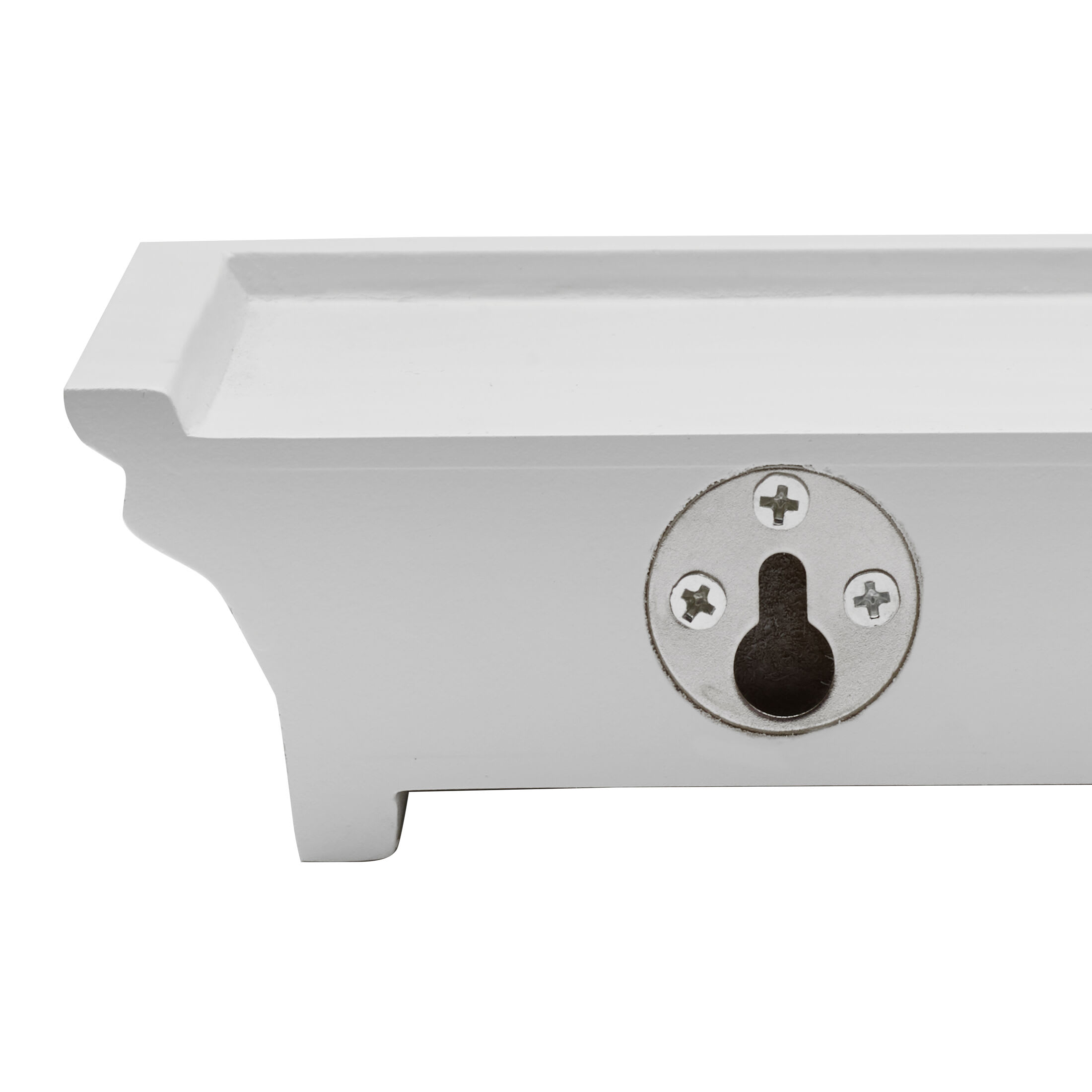 Melannco 20-inch Arlington Floating Wall Shelves Set of 2, White