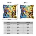 thumbnail image 4 of YFYANG Square Decorative Throw Pillow Case (Without Pillow Insert), Watercolor Graffiti Patterns Bedroom Sofa Car Cushion Cover, 22"x22", 4 of 9