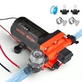 thumbnail image 1 of Bomba de agua VEVOR para vehículos recreativos, 12 V CC, 6 GPM (22,7 L/min), bomba de diafragma autocebante de 4 cámaras con interruptor de presión automático, presión máxima de 70 PSI, bajo demanda, 1 of 9