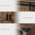 thumbnail image 4 of Wampat 75" Farmhouse TV Stand with Storage Cabinet, Walnut Brown, 4 of 6