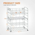 thumbnail image 4 of Auledio Adjustable Water Bottle Organizer Holder, 2-Tier (2 Pack) Stackable Water Bottle Holder Rack for Kitchen Countertops,Pantry, Cabinet - Silver, 4 of 7