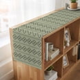 thumbnail image 6 of Table Runners 72 Inches Long Dress Scarves, Sage Green Boho Farmhouse Kitchen/Dining Table Runner, Coffee Tablerunners, Vintage Ethnic Tribe Abstract Art Geometric 16x72 Inch, 6 of 9