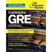 Angle View: Cracking the GRE with 4 Practice Tests, 2016 Edition (Graduate School Test Preparation), Pre-Owned (Paperback)