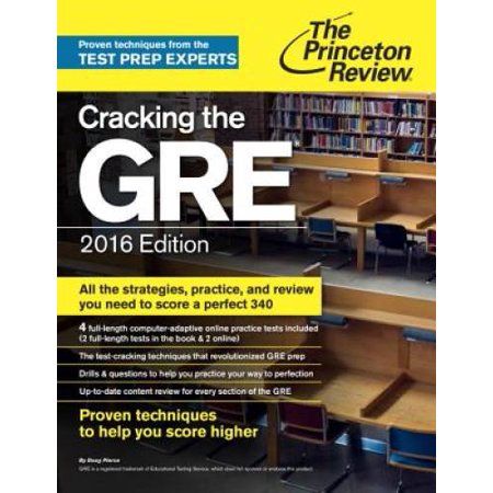 Cracking the GRE with 4 Practice Tests, 2016 Edition (Graduate School Test Preparation), Pre-Owned (Paperback)