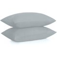 thumbnail image 4 of Dan River Standard Pillowcase Silver Set of 2 with Envelope Closure Jersey Knit Cotton Ultra Soft Breathable - 22x32 in, 4 of 9