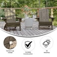 thumbnail image 4 of Emma + Oliver Set of 2 Adirondack Chairs with Cup Holders, Weather Resistant HDPE Adirondack Chairs in Brown, 4 of 12