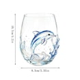 thumbnail image 3 of Ocean Animal Stemless Wine Glass, Coastal Nautical Table Decor, Sea Creature Themed Drinking Cup, Beach House Home Decor, Summer Party Tableware Accent, 3 of 6