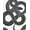 Black And White, Pattern 3, variant on ODIKA 8'x10' Washable Area Rug Snake Abstract Coiled Form Minimalist Contrast Serpent Artwork for Living Room, Under Sectional, Family , Durable, Non-Slip