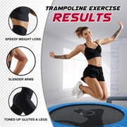 Sportspower TruJump 48 Indoor/Outdoor Mini Trampoline, Fitness Rebounder Trampoline with Adjustable Handle, BLUE
