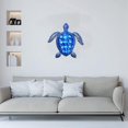 thumbnail image 4 of Arte de pared tortuga marina YONGSHENG escultura colgante metal azul 28x30,3x1,5 cm, 4 of 5